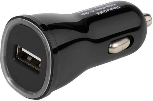 Vivanco autolader USB 2.1A zwart