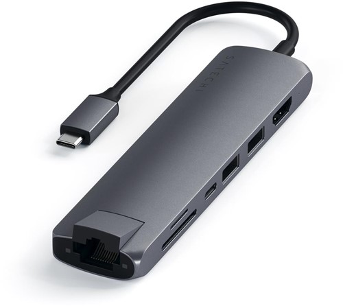 Satechi USB-C Slim Multiport Ethernet Adapter Space Grey